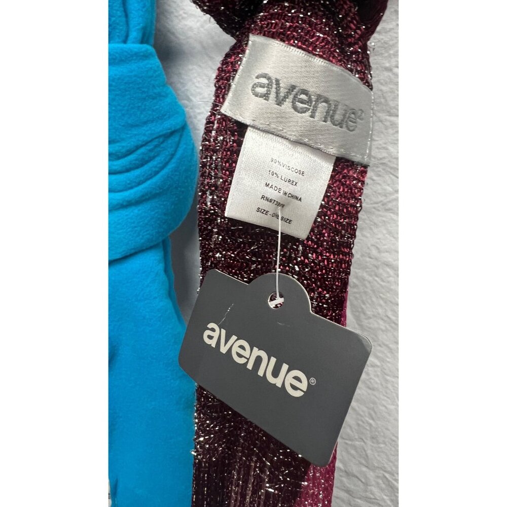 Set Of 3 Scarves Old Navy and Avenue Womens Winter Accessories Blue Pink Black - Picture 3 of 3
